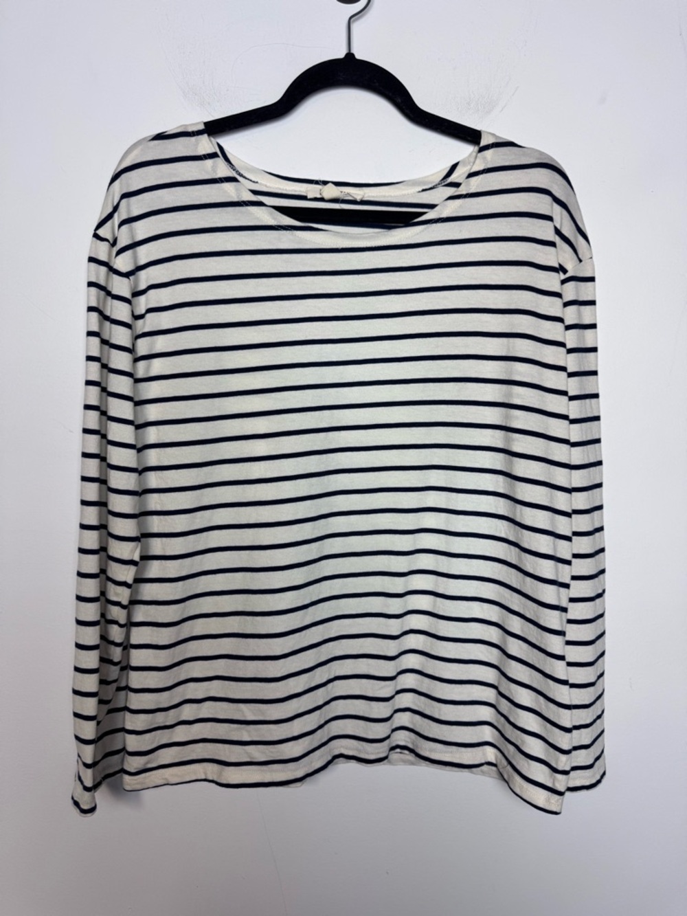Nili Lotan Arlette Hemp Organic Cotton Striped Long Sleeve Top - Picture 4 of 11